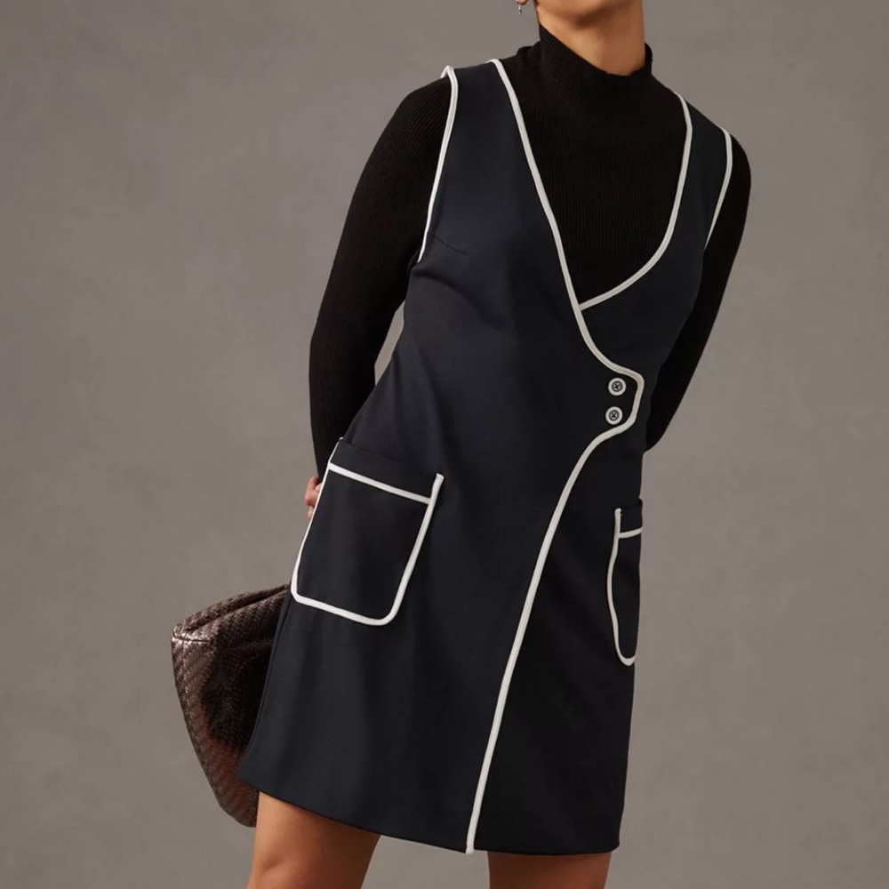 Anthropologie Maeve pinafore wrap dress